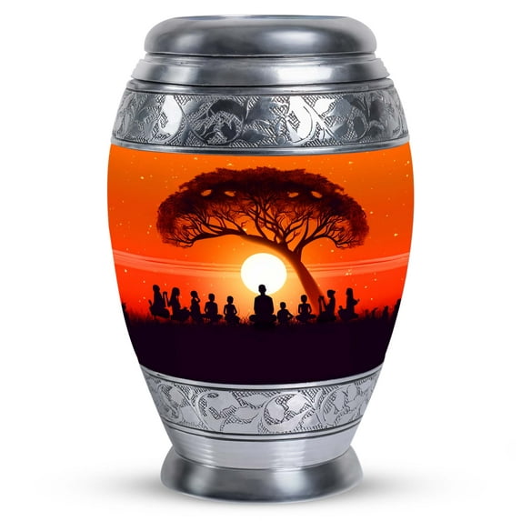 Guru Teaching Children Small Cremation Urn, Cremation Urn, Mini Urn For Ashes For Women, Funeral Urns For Adult Ashes Men, Urn For Mom Ash, Handcrafted Urn, Ash Urns For Humans, Metal Urn 3inch,1pcs