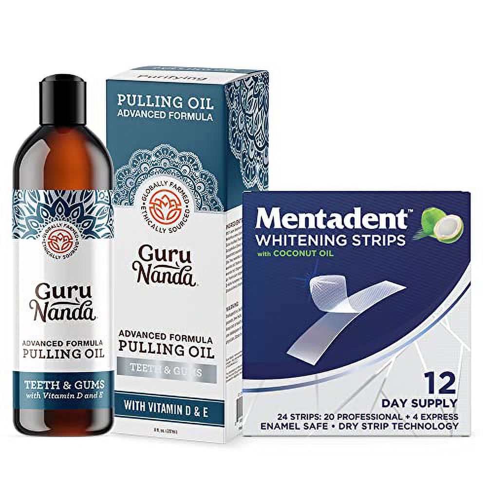GuruNanda Advanced Formula Oil Pulling Natural Coconut Oil Mouthwash