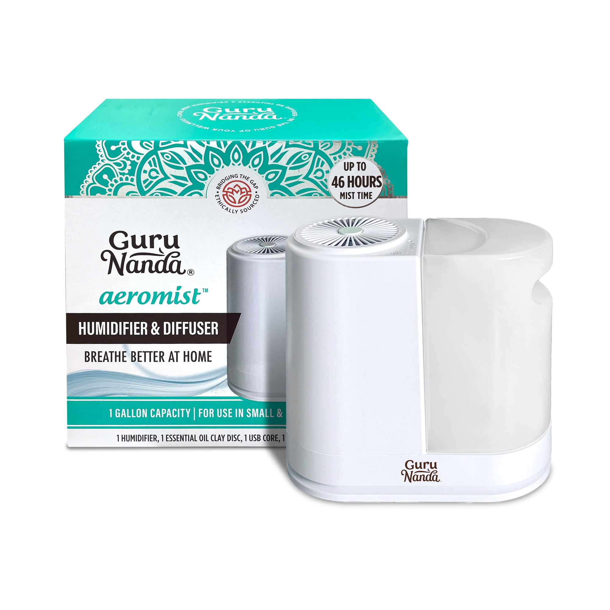 GuruNanda AeroMist 2in1 Humidifier and Diffuser with Ultrasonic