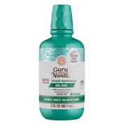 GuruNanda Fresh Breath Mouthwash, ADA-Accepted, Alcohol-Free & Fluoride-Free with Essential Oils & Vitamins, Wild Mint, 3 oz