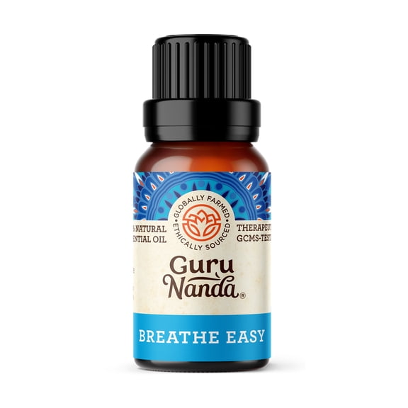 GuruNanda, Breathe Easy Essential Oil Blend, Aromatherapy, 0.5oz
