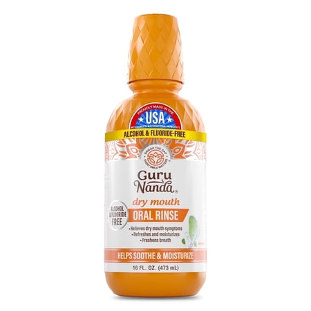 GuruNanda Dry Mouth Mouthwash Oral Rinse - Soothing Moisture and Relief - 16 fl oz