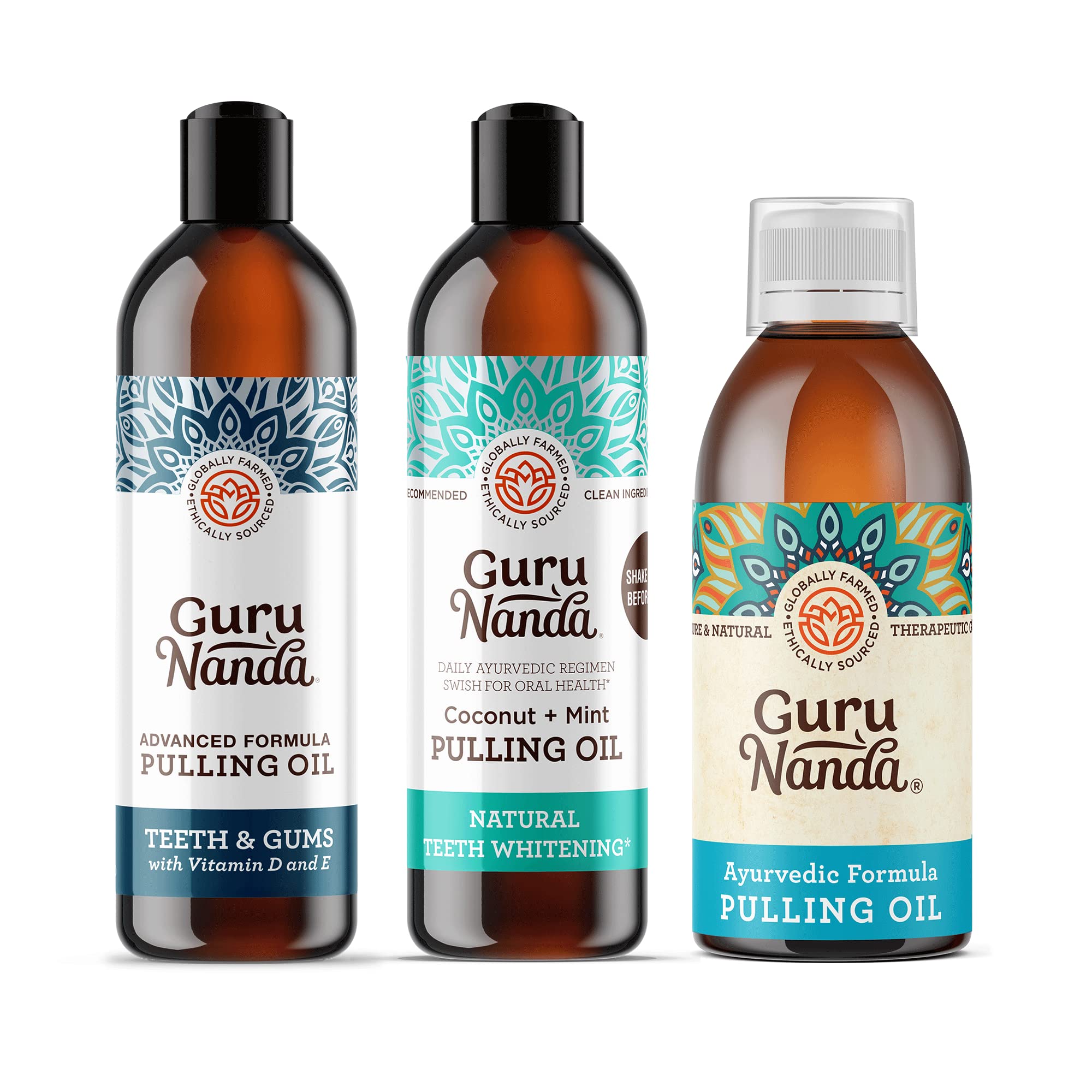 GuruNanda Original, Advanced and Coconut & Peppermint Oil Pulling