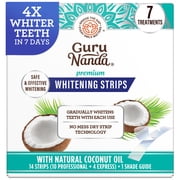 GuruNanda Teeth Whitening Strips - Non-Slip Dry Strip Technology - Clinically Tested , 7-Day Treatment