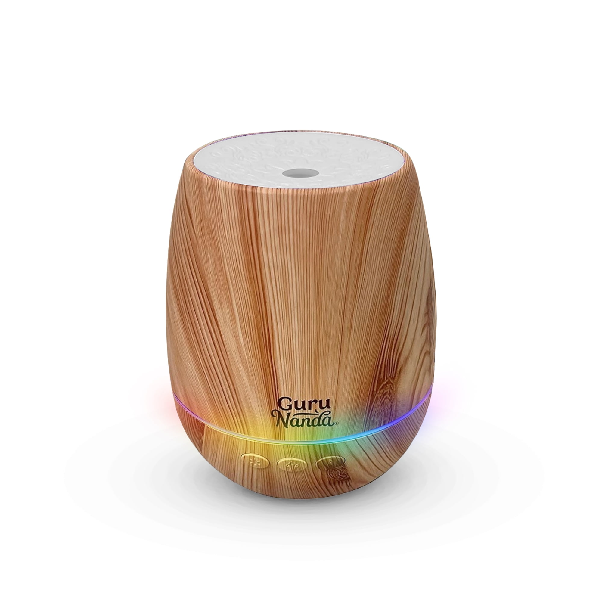 Gurunanda Woodsy Ultrasonic Diffuser & Cool Mist Humidifier - Aromatherapy Diffuser with Auto Shut-Off, 7 LED Lights & 5 Modes - Perfect for Spa, Yoga
