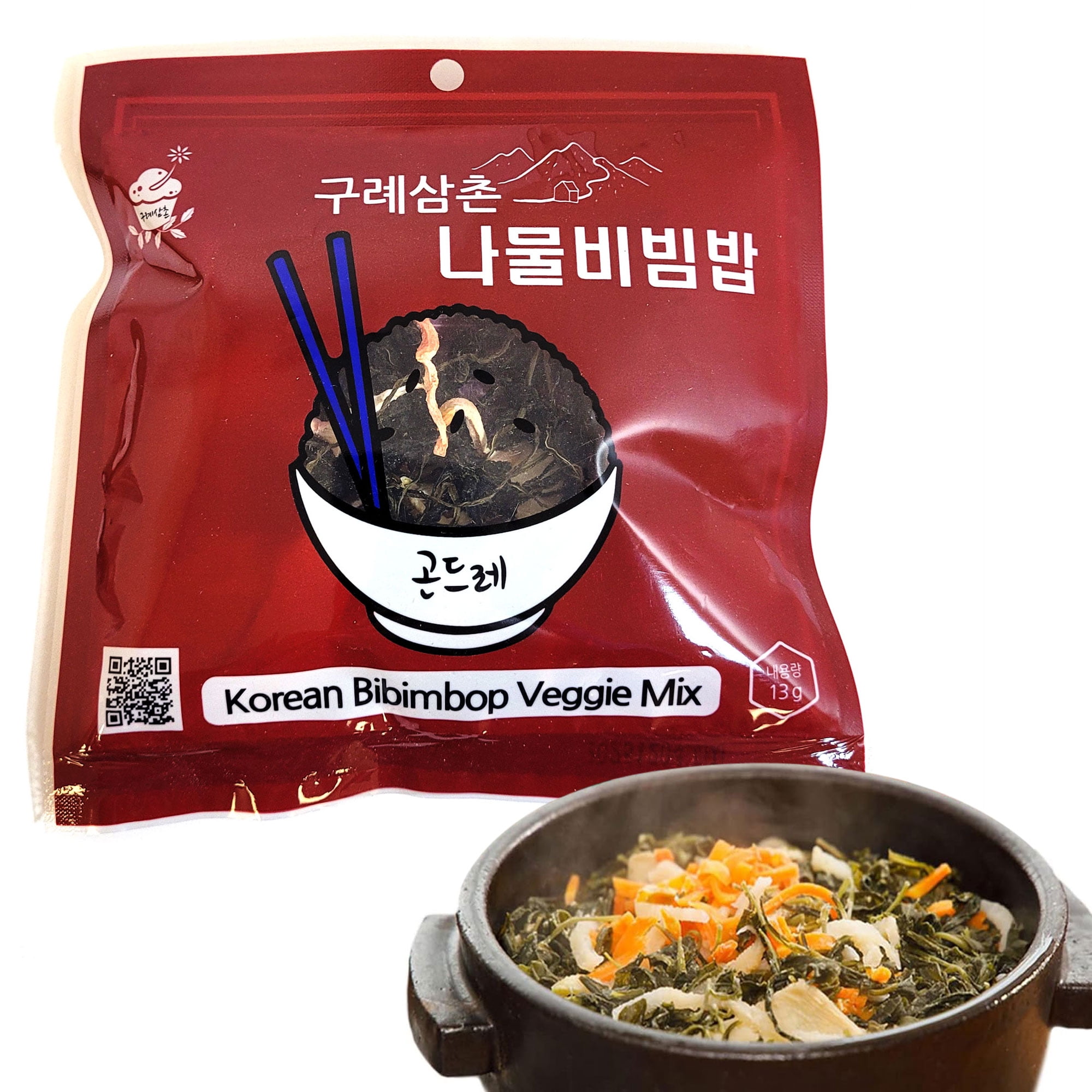 Gurye Uncle Korean Bibimbap Veggies Dried Vegetables Mix, Serving 1-2