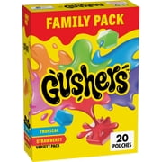 Gushers Gluten Free Tropical and Strawberry Fruit Flavored Snacks (20 Pouches)