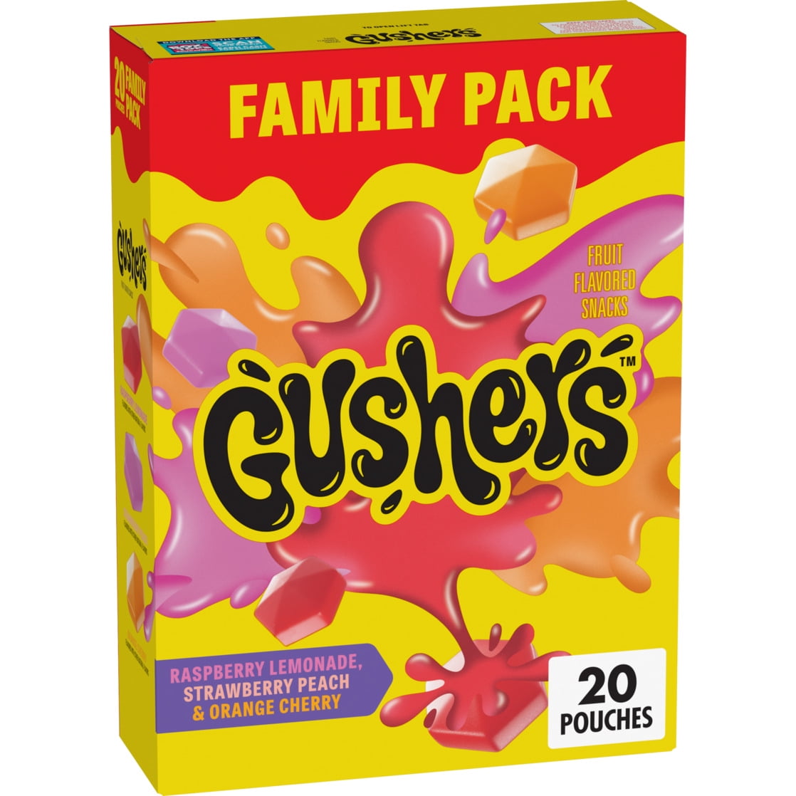 Gushers Fruit Flavored Snacks, 20 Pouches, Family Pack, 16 oz