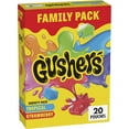 thumbnail image 1 of Gushers Fruit Flavored Snacks, XEF1&nbsp;Tropical and Strawberry Flavors, Family Pack, 20 Pouches, 16 oz, 1 of 3