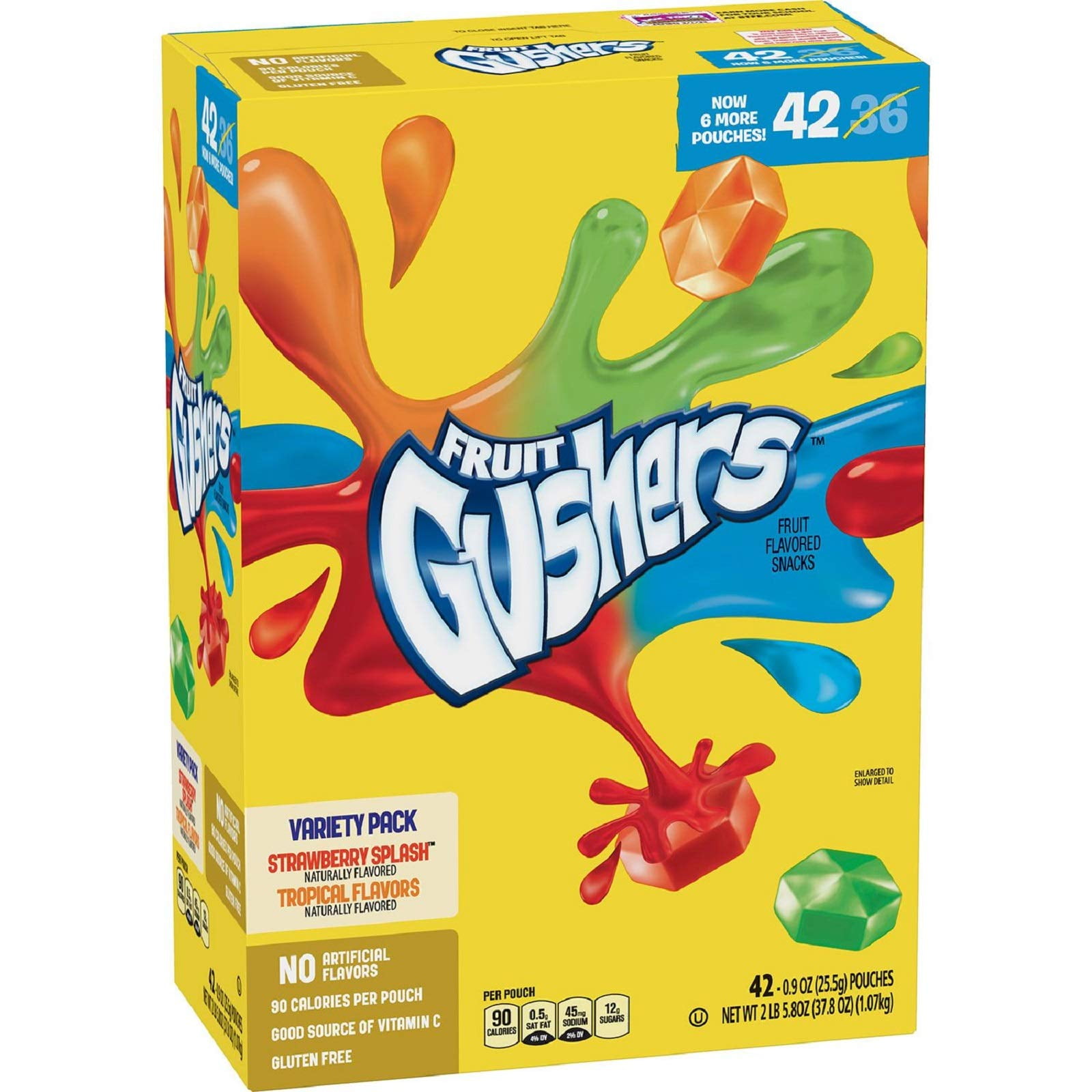 Fruit Gushers Variety Pack, Strawberry Splash and Tropical (42 ct.) A1
