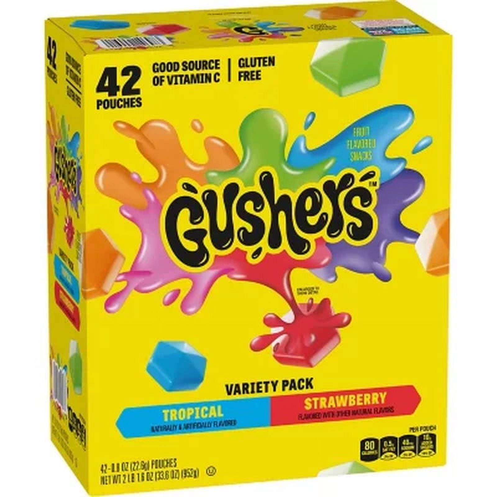 Gushers 1ml 【リアルフレーバー】CRDH 123 Gushers Strawberry & Tropical Variety Pack Snacks, 0.8 Oz
