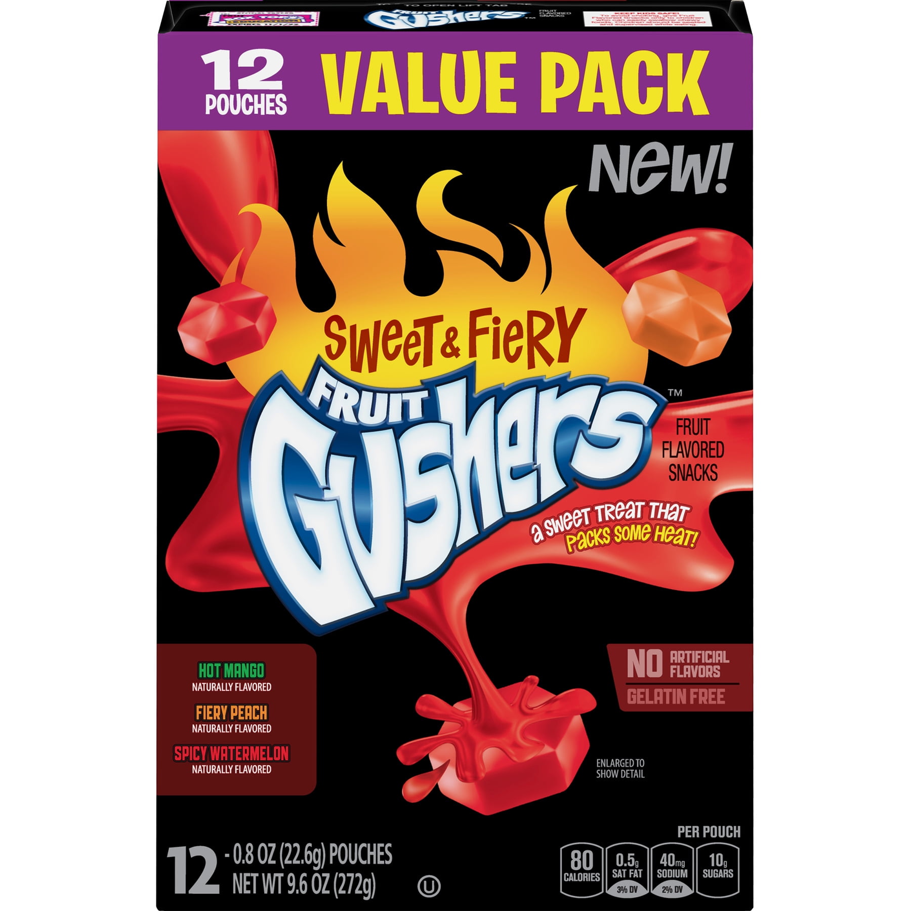 Gushers Sweet & Fiery Fruit Flavored Snacks 12 Count