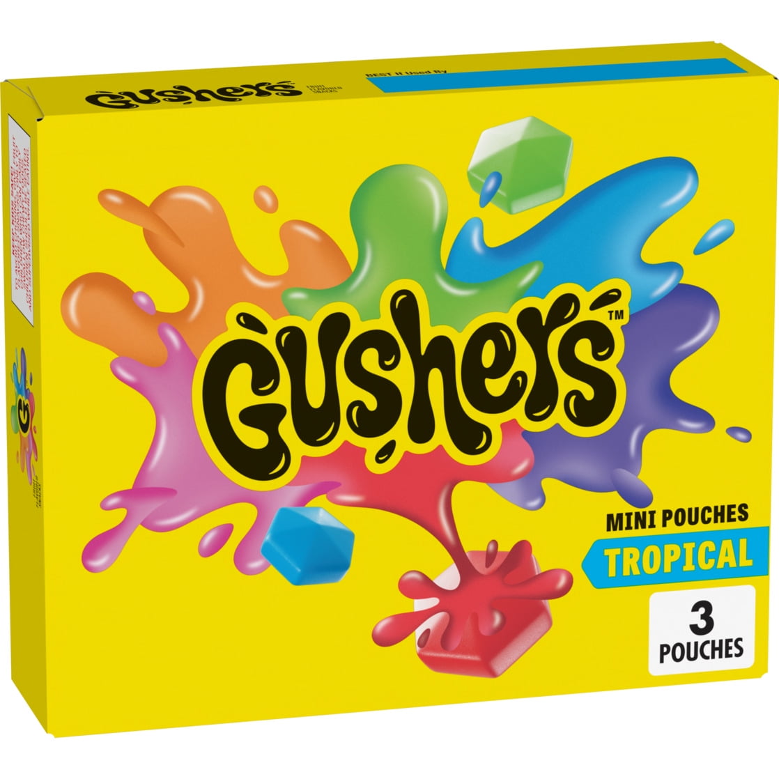 Gushers Tropical Fruit Flavored Snacks, Mini Pouches, 3 Ct, 1.32
