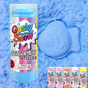 GushySnow®Latex Material Sensory bin Filler Bulk Soft&Light Fake Snow Toy for Kid Toddler Girl boy Suitable Play Sensory Table Sand Game Box Items(blue)