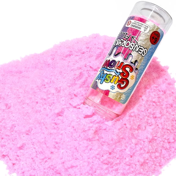 GushySnow®Latex Material Sensory bin Filler Bulk Soft&Light Fake Snow Toy for Kid Toddler Girl boy Suitable Play Sensory Table Sand Game Box Items(pink)