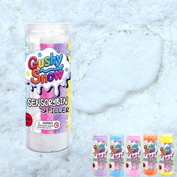 Sensory Bin Filler for Toddlers, Fake Snow Play Sand, Soft Latex Sensory Table Fillers for Classroom Learning, White Sensory Material for Indoor Sensory Play