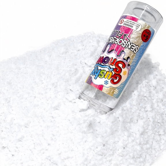 GushySnow®Latex Material Sensory bin Filler Bulk Soft&Light Fake Snow Toy for Kid Toddler Girl boy Suitable Play Sensory Table Sand Game Box Items(white)