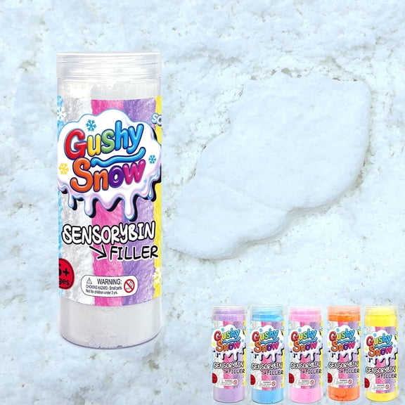 GushySnow® Latex Sensory bin Filler Ideas Bulk for Preschool Classroom Fake Snow Play Sand Toy for arctic diorama supplies Kid Toddler Girl boy Suitable Play Sensory Table Sand Game Box Items (White)