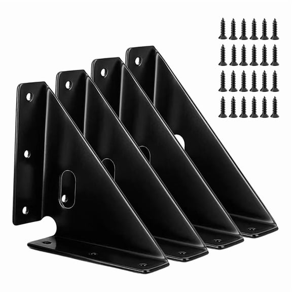 Gusset Joints 4 Pcs, Trapezi Corner Code, Bracket Corner Brace Bracket Fasteners, Furniture Shelf Support Joint