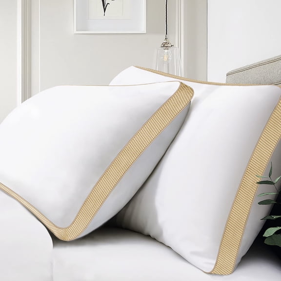 Gusset Pillow, 3d Virgin Fiber Filled, Adequate Firmness & Support, Microfiber - 17 X 27 Inch | White Pillow, Supportive Comfort, For Side, Back & Stomach Sleepers - Pack Of 2
