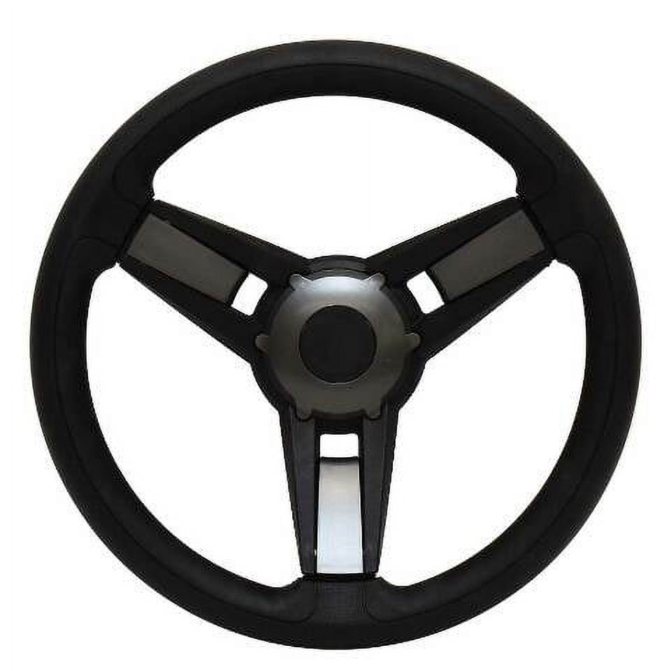 Gussi Boat Steering Wheel Giazza 13 3/4 Inch Black Gray