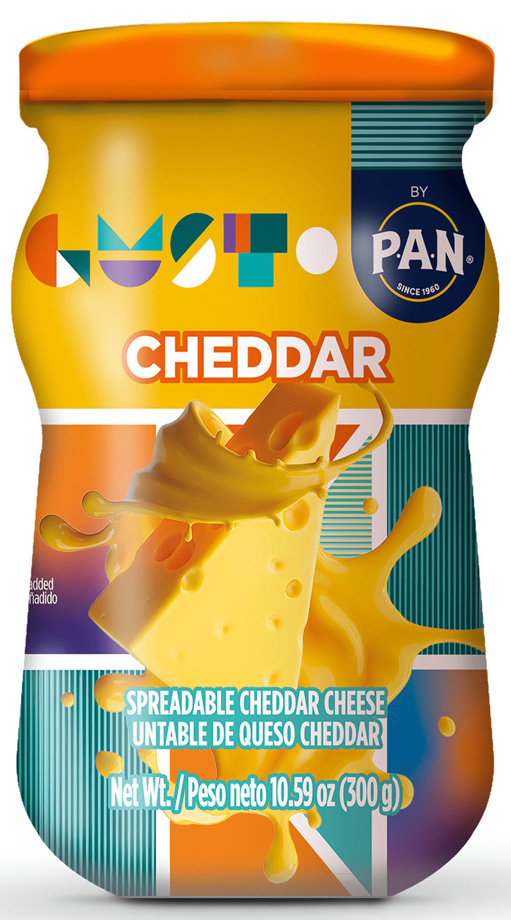 Gusto by P.A.N. Cheddar Cheese Spread, 10.9 oz Jar