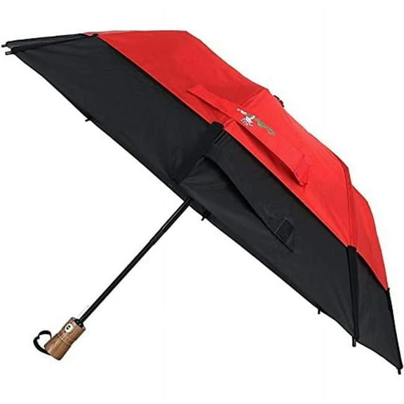 GustBuster 34143RD-BL LTD Auto Open & Close Vented Compact Umbrella, Red & Blue - 43 in.