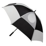 GustBuster 55162BL-WH Pro Series Gold Golf Manual Umbrella, Black & White - 62 in.