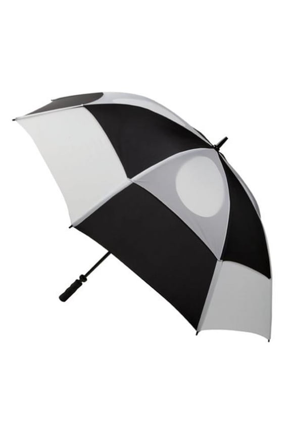 55162BL-WH Pro Series Gold Golf Manual Umbrella, Black & White - 62 in.