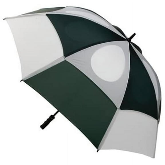 GustBuster 55162HU-WH Golf Umbrella, Hunter Green & White - 62 in.