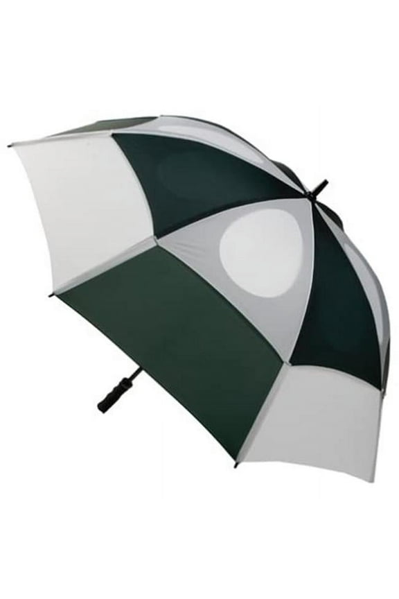55162HU-WH Golf Umbrella, Hunter Green & White - 62 in.