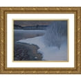 thumbnail image 1 of Gustaf Fjæstad 24x19 Gold Ornate Framed and Double Matted Museum Art Print Titled - Hoar-Frost on Ice (1901), 1 of 4