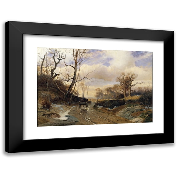 Gustaf Rydberg 14x11 Black Modern Framed Museum Art Print Titled - Spring in Skane (1868)