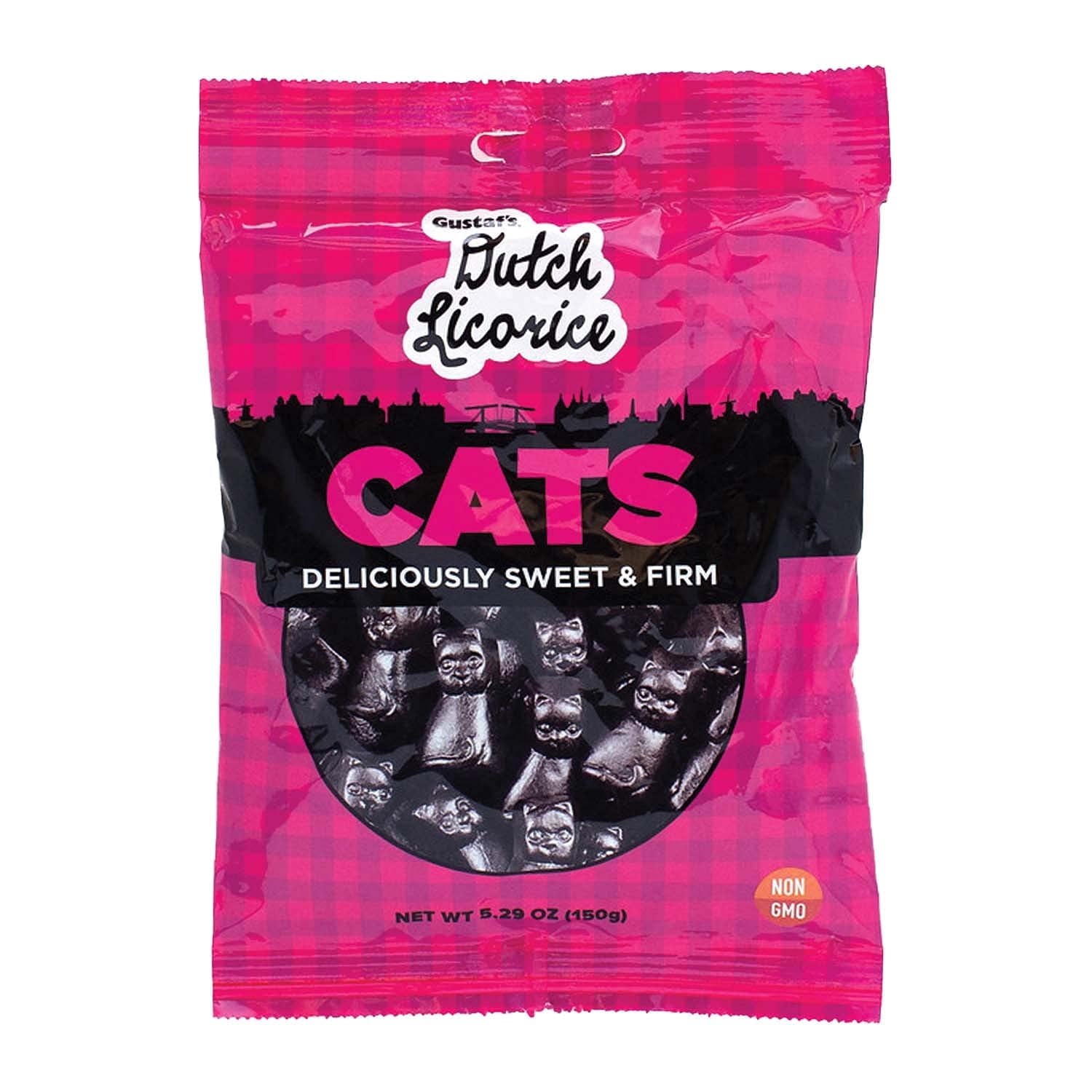 Gustaf's Dutch Licorice Cats, 5.29 Ounce Bags ( Pack Of 6)