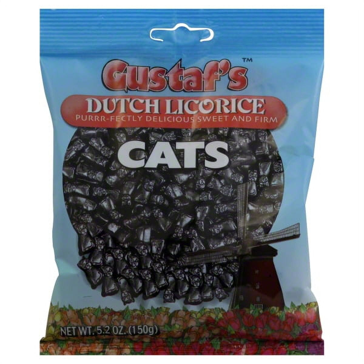 Gustaf's Dutch Licorice Cats, sweet & firm 150g 5.29oz (1 Bag