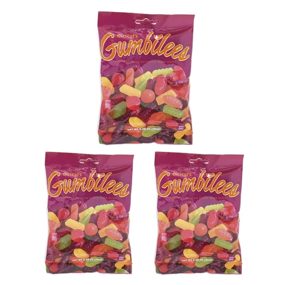 Gustaf's Gumbilees Wine Gums Pack of 3 (5.29 oz Bag) Soft & Fruity Chewy Candies