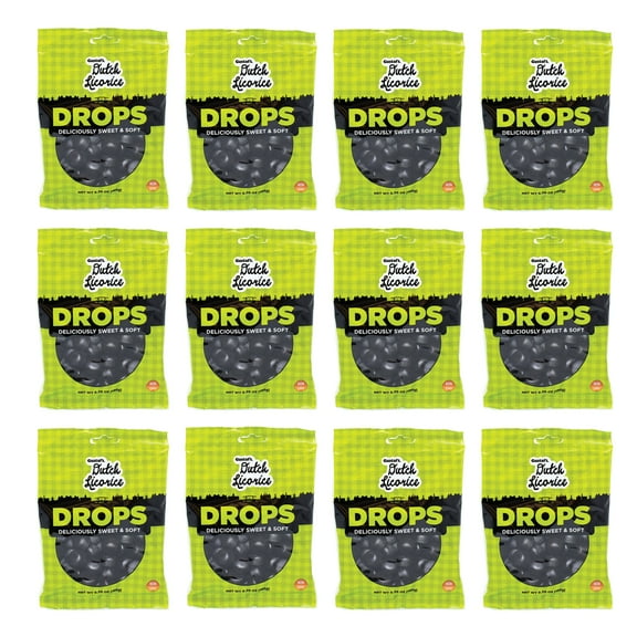 Gustaf's Soft Licorice Drops Pack of 12 (5.29 oz Bag) Chewy & Flavorful