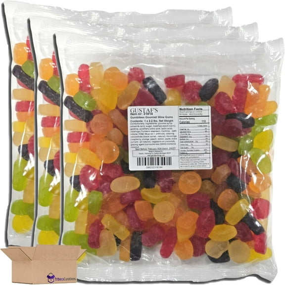 Gustaf's Wine Gums Gummy Candy Value Pack | 2.2 Pound Bulk Bag | Pack of 3 (6.6 Pounds Total)