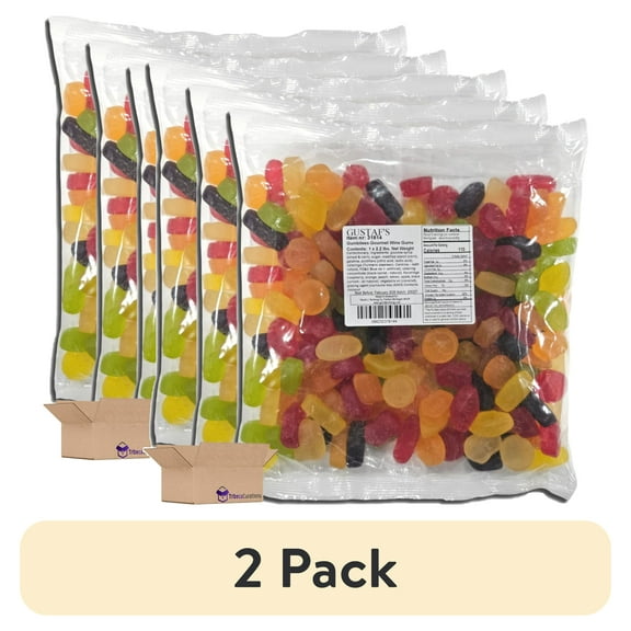 (2 pack) Gustaf's Wine Gums Gummy Candy Value Pack   | 2.2 Pound Bulk Bag | Pack of 3 (6.6 Pounds Total)