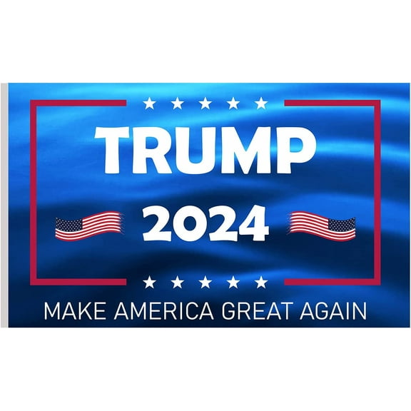 Gustamucho Trump 2024 Make America Great Again flag 3x5 Feet, Double Stitch with Two Brass Buttonholes Banner Indoor or Outdoor Decoration Re-Elect Donald Trump support flag