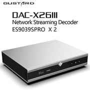 Gustard X26III Network Bridge and Streaming Dac,2 X ES9039SPRO,ROON Bridge Airplay UPnP NAA, with Remote Control,Silver