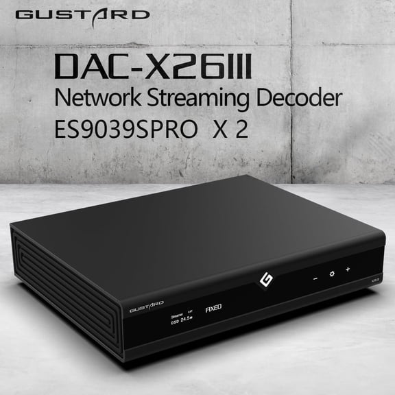 Gustard X26III Network Bridge and Streaming Dac ,2 X ES9039SPRO,ROON Bridge Airplay UPnP NAA, with Remote Control,Black