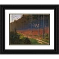 thumbnail image 1 of Gustav Bamberger 24x19 Black Ornate Framed Double Matted Museum Art Print Titled: Forest Path Near Weinzierl, 1 of 5