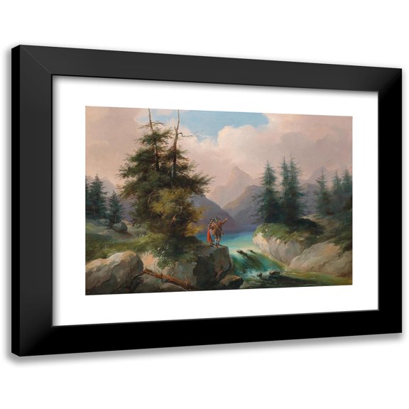 Gustav Barbarini 14x11 Black Modern Framed Museum Art Print Titled - Beautiful View