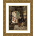 thumbnail image 1 of Gustav Bauernfeind 12x14 Gold Ornate Wood Frame and Double Matted Museum Art Print Titled - Warden of the Mosque, Damascus (1891), 1 of 4