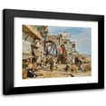 thumbnail image 1 of Gustav Bauernfeind 24x20 Black Modern Framed Museum Art Print Titled - Procession in Jaffa (1890), 1 of 5