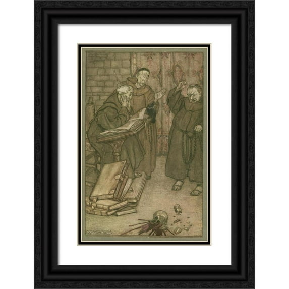 Gustav Jahn 13x18 Black Ornate Wood Framed Double Matted Museum Art Print Titled - Murtal-Bahn