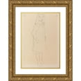 thumbnail image 1 of Gustav Klimt 13x18 Gold Ornate Wood Frame and Double Matted Museum Art Print Titled - Rotting Primavines, with Coat, Standing (1912-1913), 1 of 4