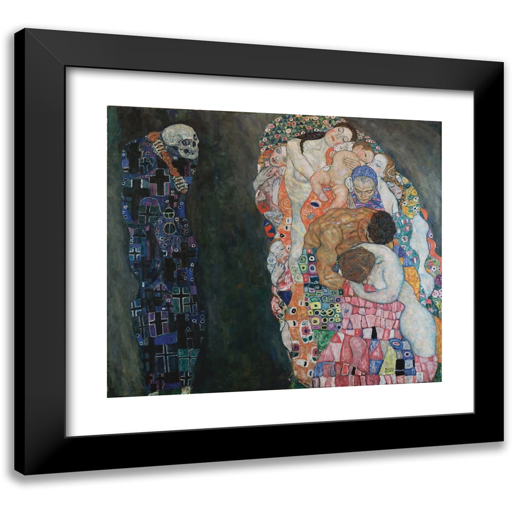 Gustav Klimt 17x15 Black Modern Framed Museum Art Print Titled - Death ...