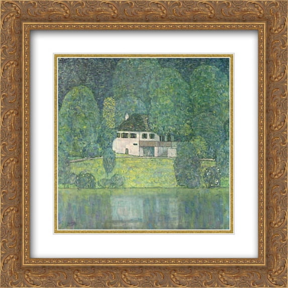 Gustav Klimt 2x Matted 20x20 Gold Ornate Framed Art Print 'Untitled'